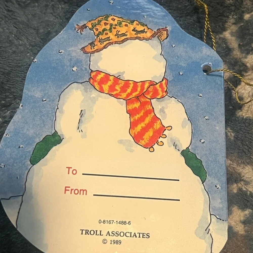 The Best Snowman Ever Christmas Tree Ornament by Vintage Troll Books